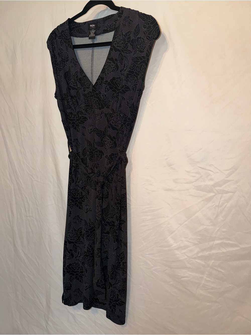 Mossimo Supply Co. Black Floral Wrap-Style Dress